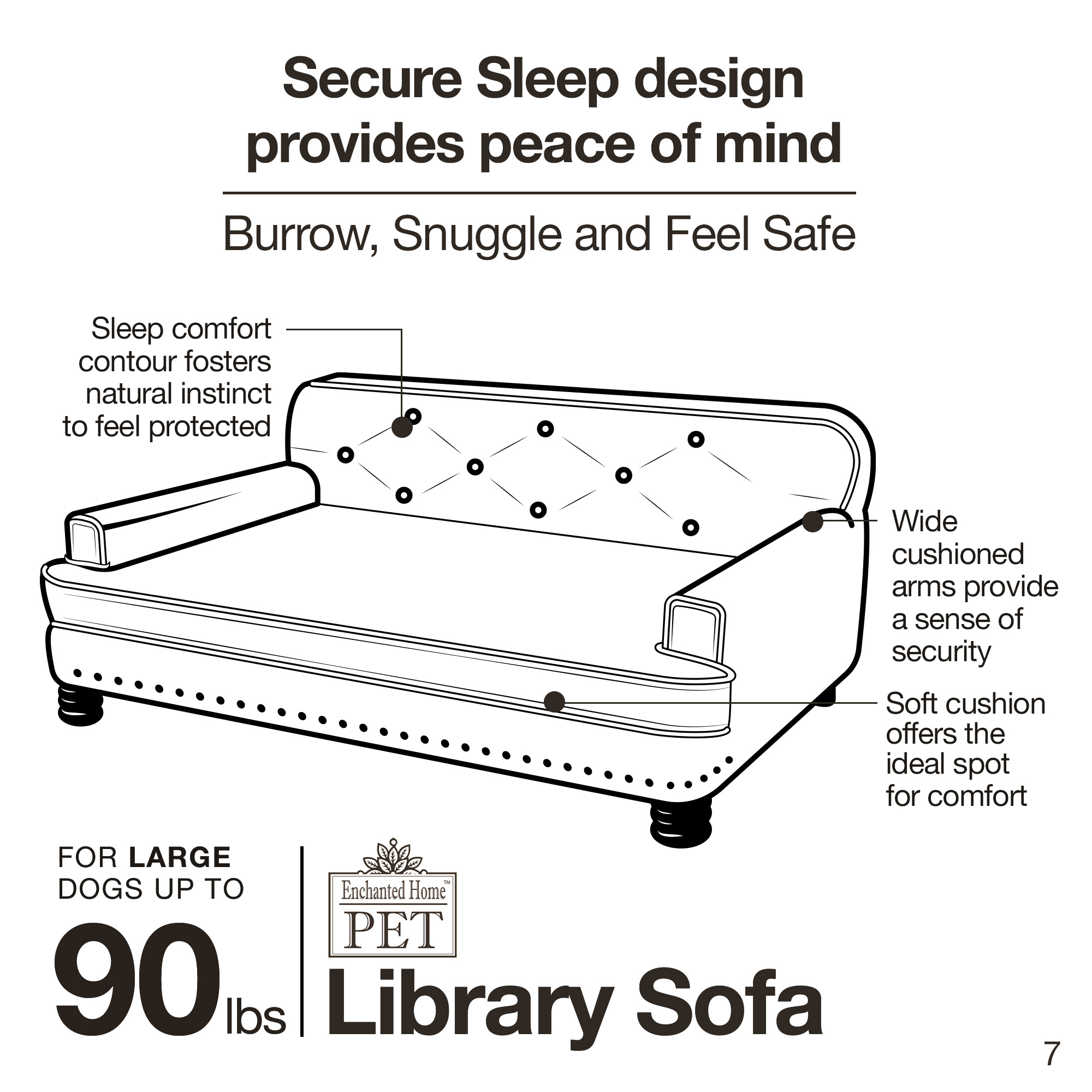 Library Bed - Caramel