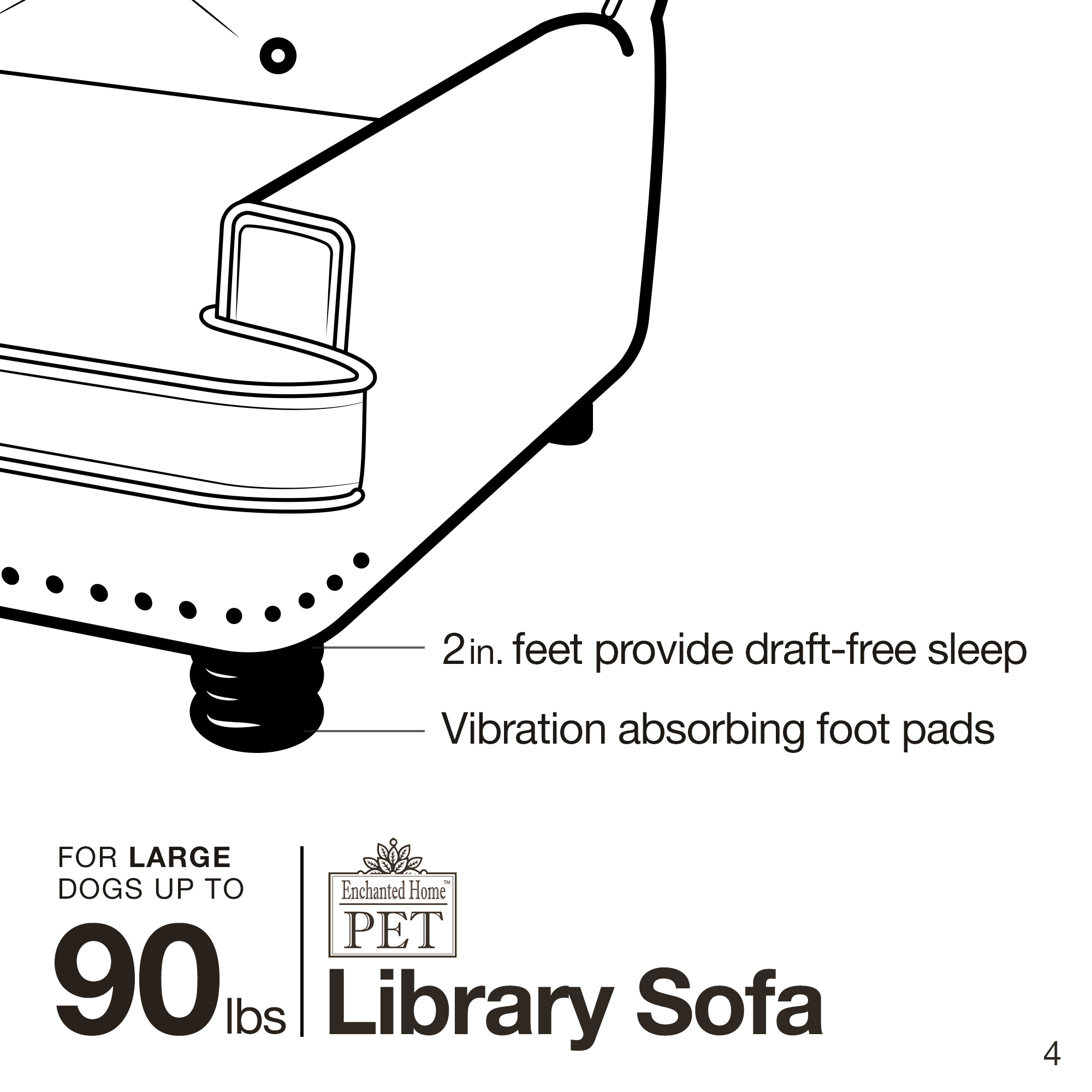 Library Pet Sofa Brown Pebble