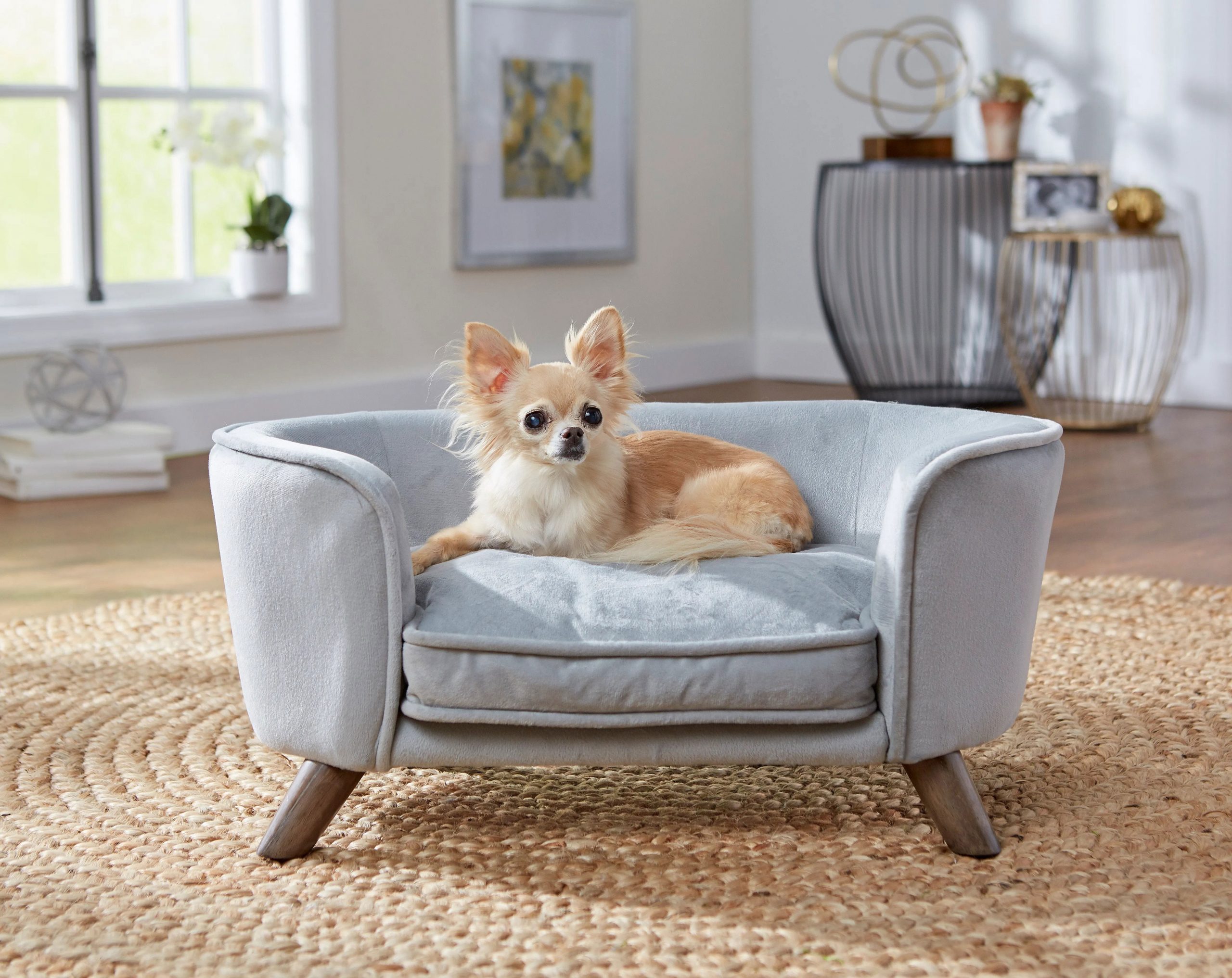 Royal family Brass defense Romy Sofa – Grey – Enchanted Home Pet