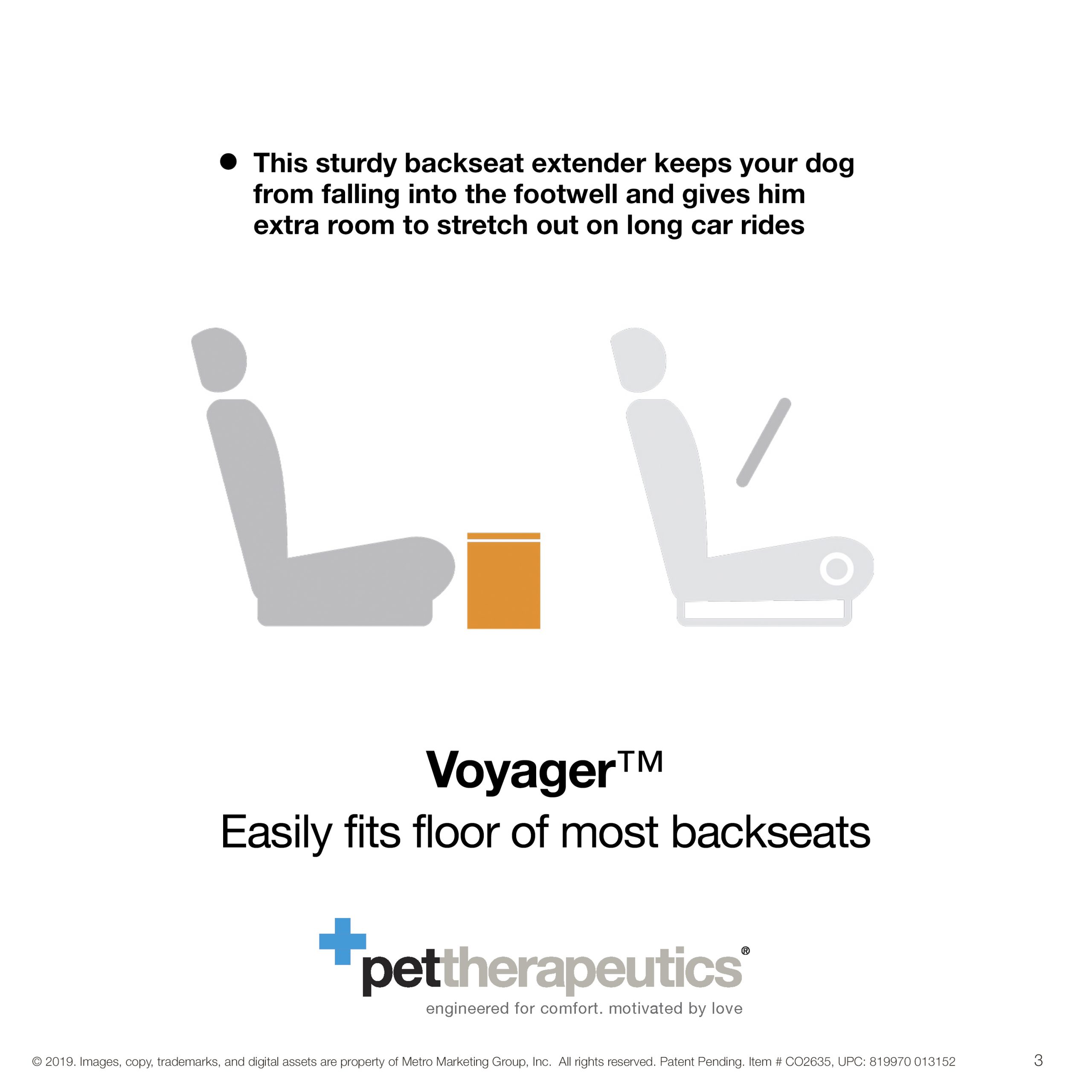 PetTherapeutics Voyager Sturdy Back Seat Extender with Storage – Enchanted  Home Pet